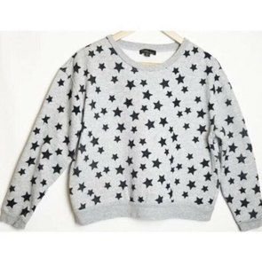 Dalia Sweater X-Large Black Stars White Long Sleeve Clean Cut